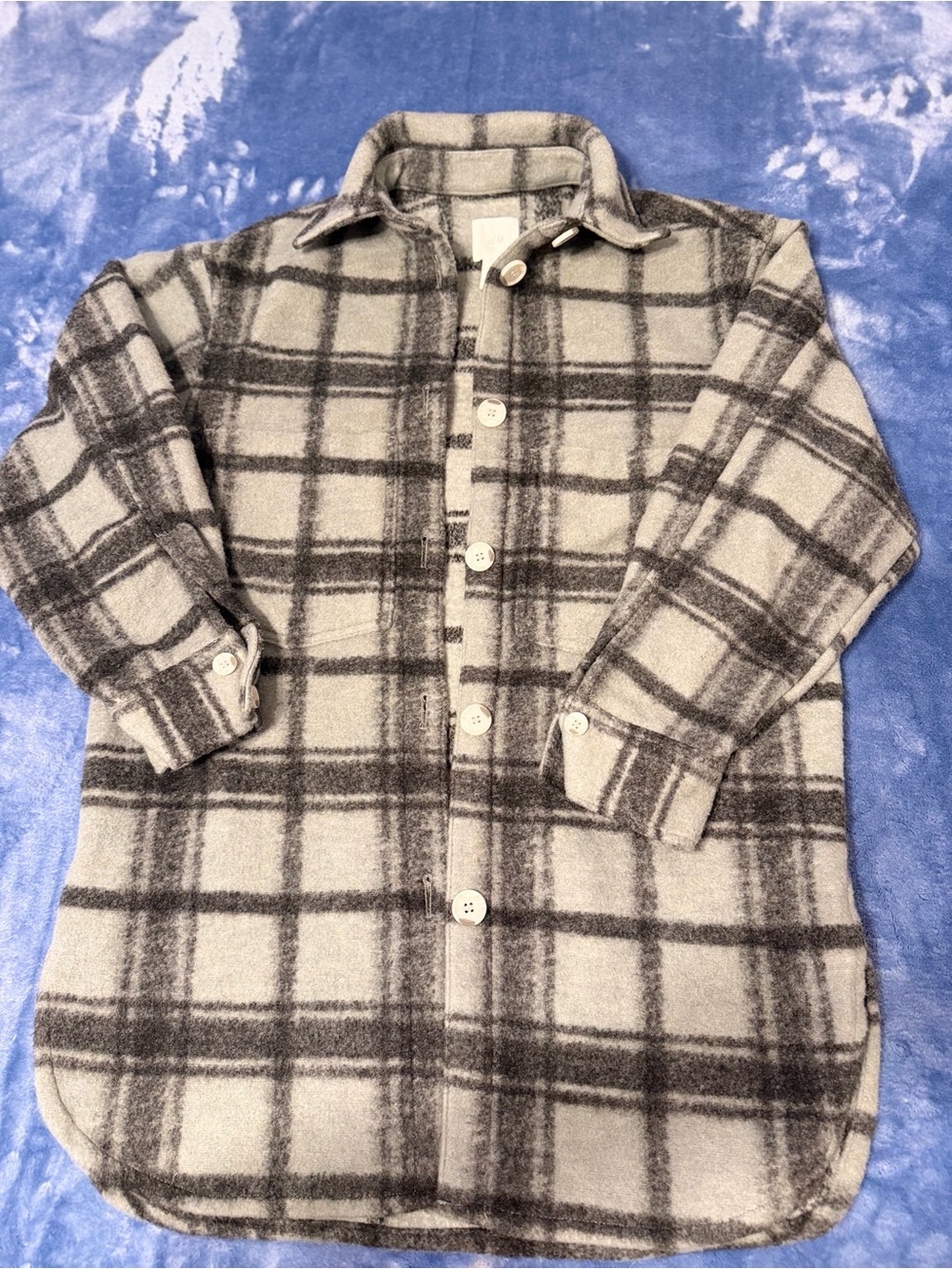 H&M Women's Plaid Shacket in Green and Black